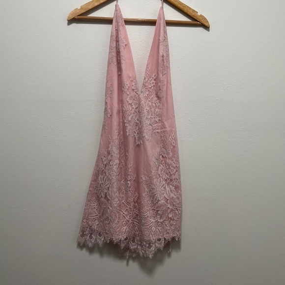 Revolve X by NBD O.V.G. Halter Lace Knit Mini Dress XS - Picture 3 of 12